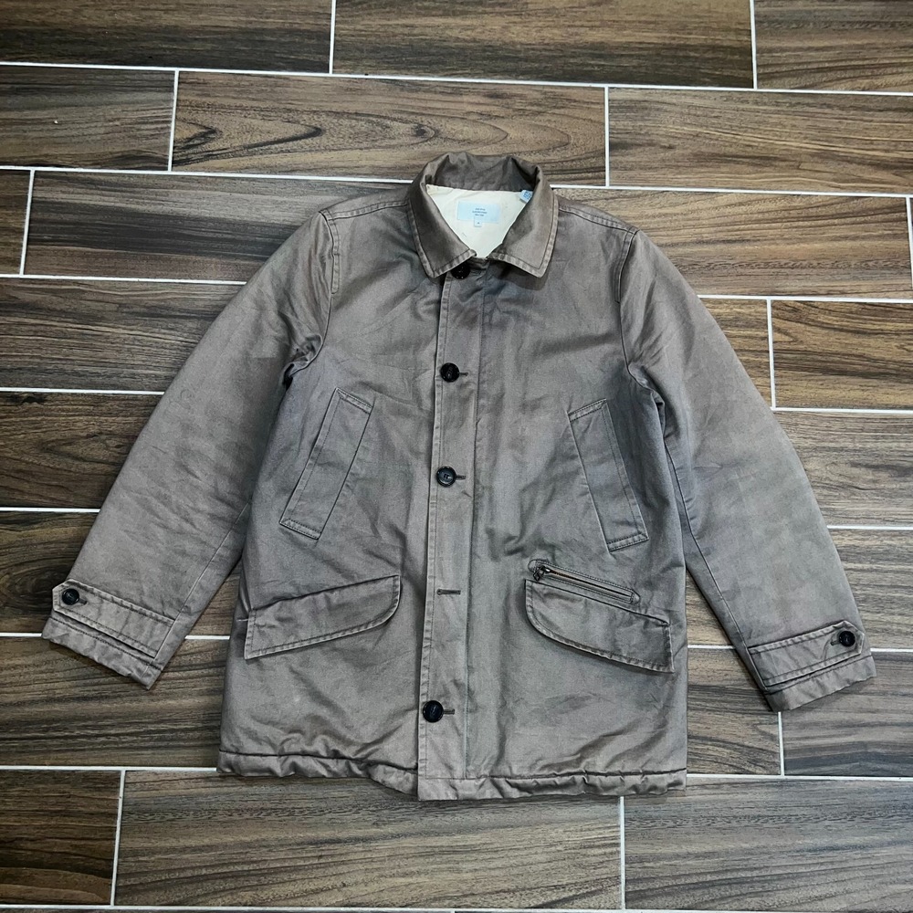 Jack Spade Mens Khaki Bleecker Street Classic Quilted Lined Field Coat Size M